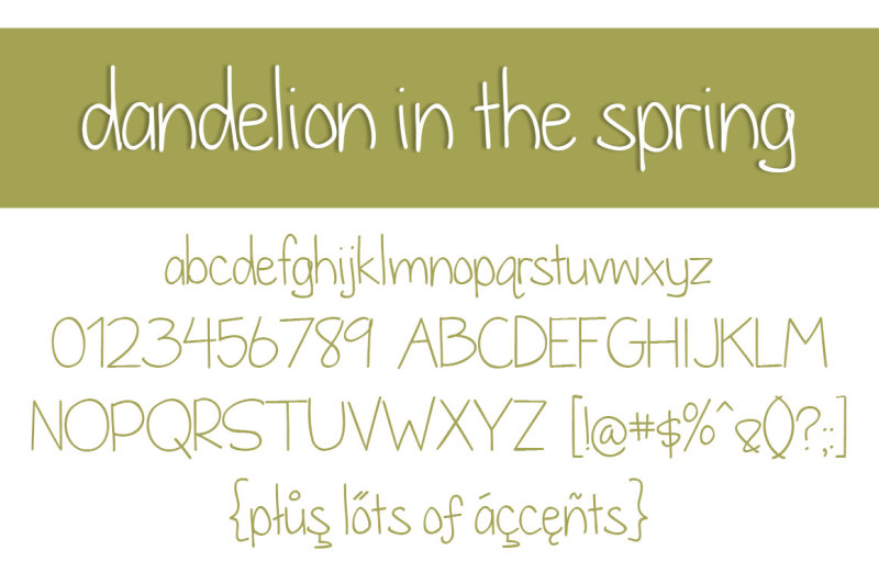 dandelion-in-the-spring-font
