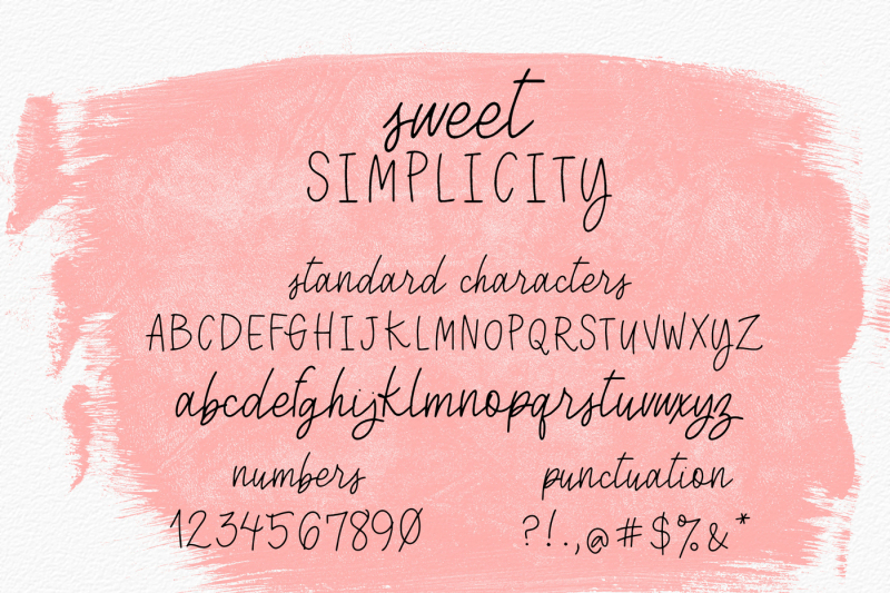 Sweet Simplicity A Handwritten Font By Lulu Ink Designs Thehungryjpeg Com