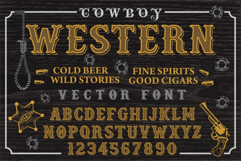 cowboy-western-handcrafted-font
