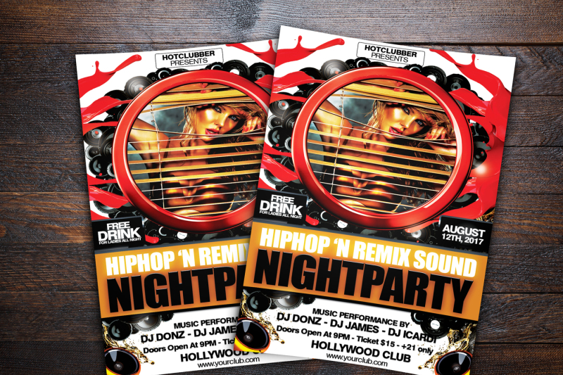 hiphop-and-remix-sound-night-party-flyer