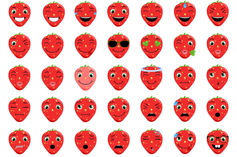 strawberry-emoticons