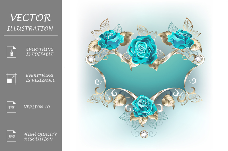 banner-with-turquoise-roses