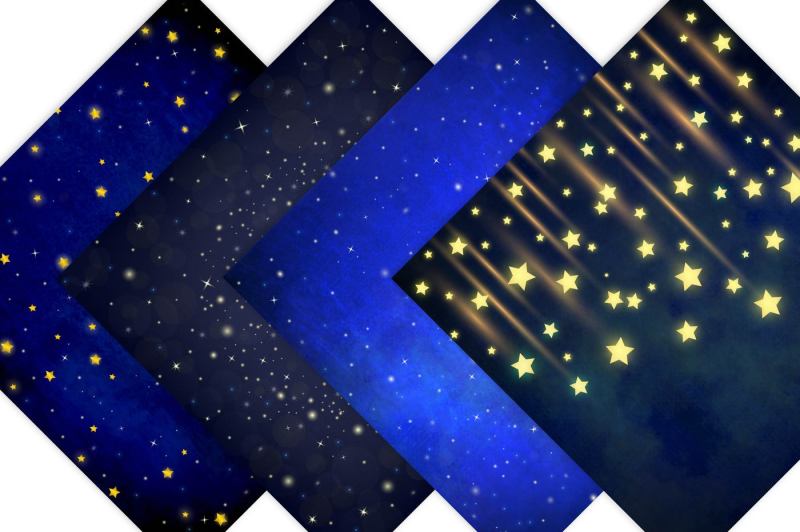 Download Starry Night Digital Paper By Leska's Digitals ...