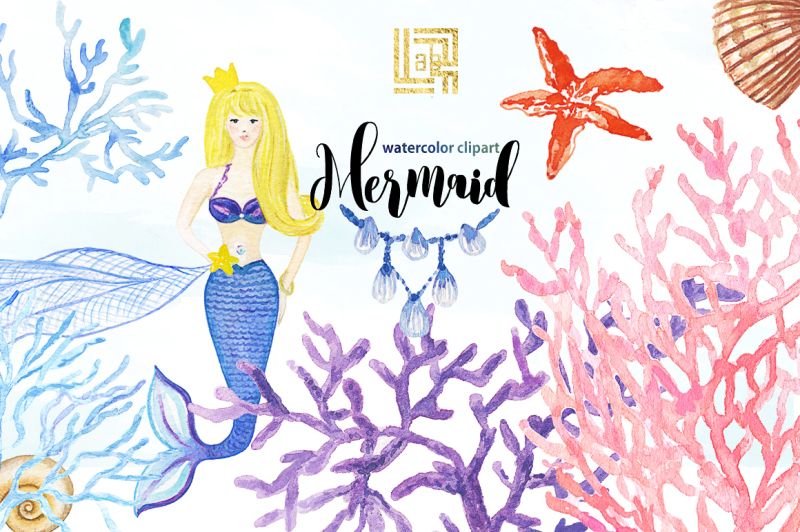 mermaid-sea-watercolor-clipart