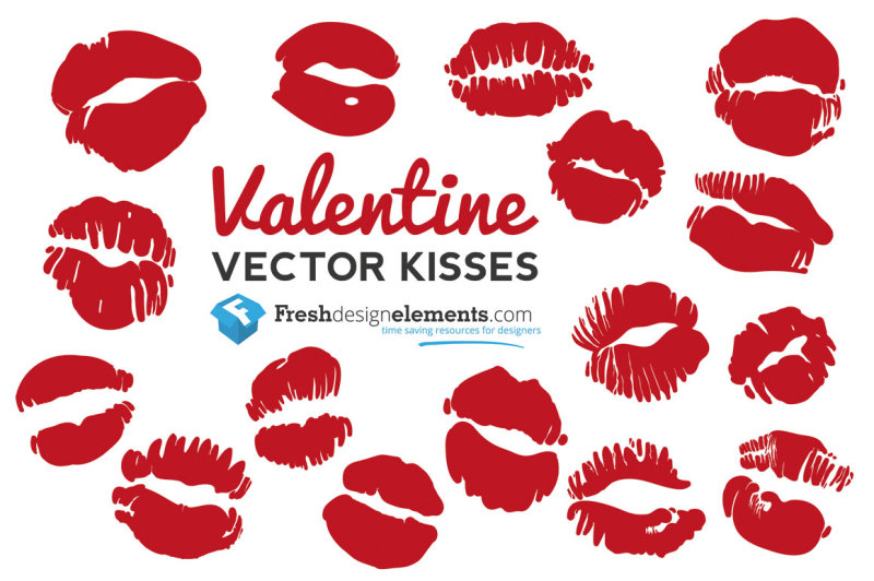 valentine-vector-kisses