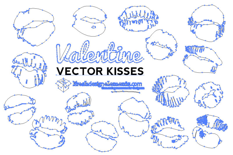 valentine-vector-kisses