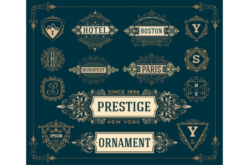 set-of-monograms-logos-and-banners