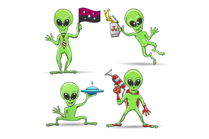 cartoon-aliens-set