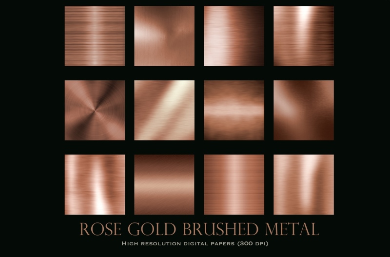 rose-gold-brushed-metal-textures