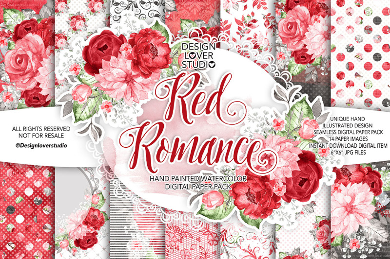 watercolor-red-romance-digital-paper-pack