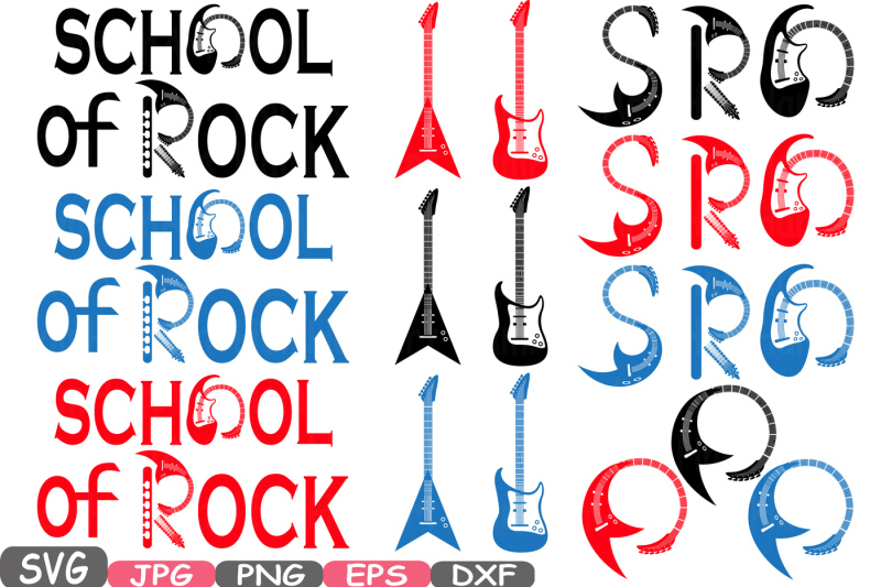 Download School Of Rock Cutting files SVG clipart Silhouette ...