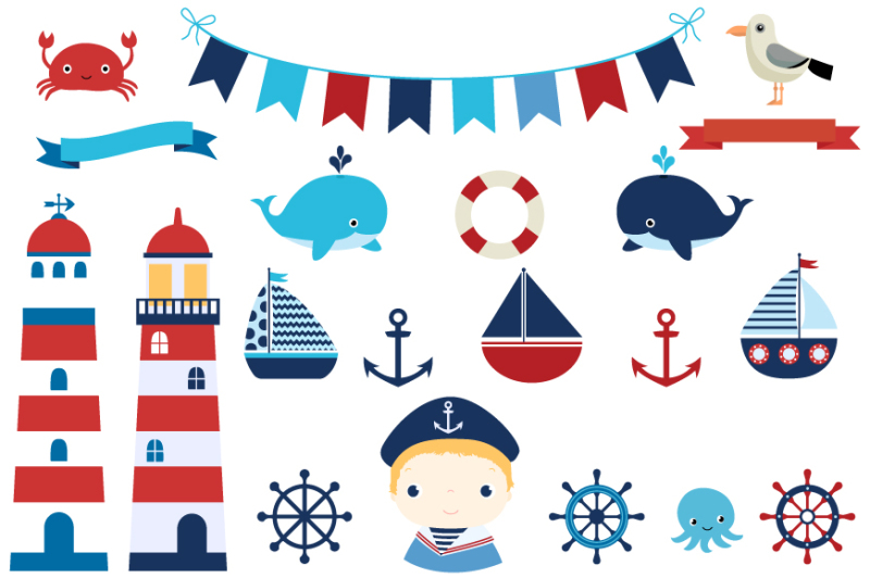 lighthouse-clip-art-cute-nautical-clipart-marine-sailor-clip-art-red-blue-sailboat