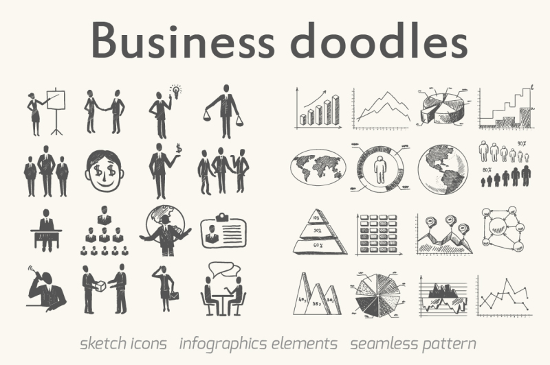 business-doodles-set
