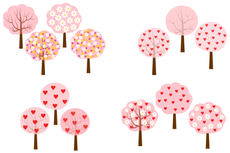 pink-love-tree-clipart-set-heart-trees-clip-art-valentine-flower-tree
