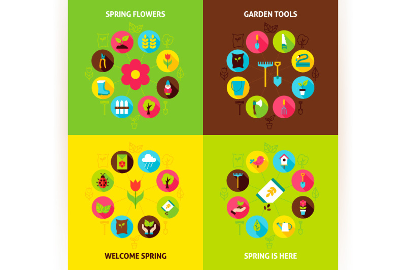 spring-garden-vector-concepts