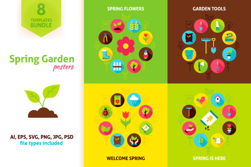 spring-garden-vector-concepts