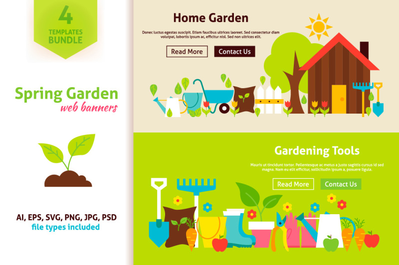 spring-garden-website-banners