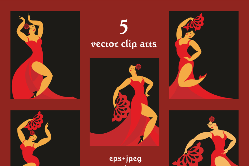 flamenco-vector-clip-arts-and-patterns