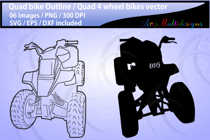 quad-bikes-clipart-and-silhouette-svg-eps-dxf-png-vector-isolated
