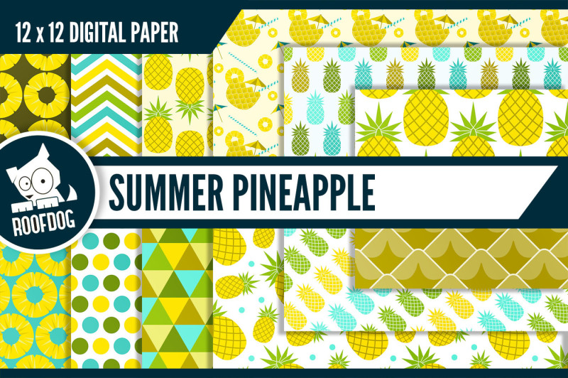 tropical-pineapple-digital-paper