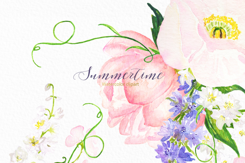 summertime-demphinium-watercolor-flowers