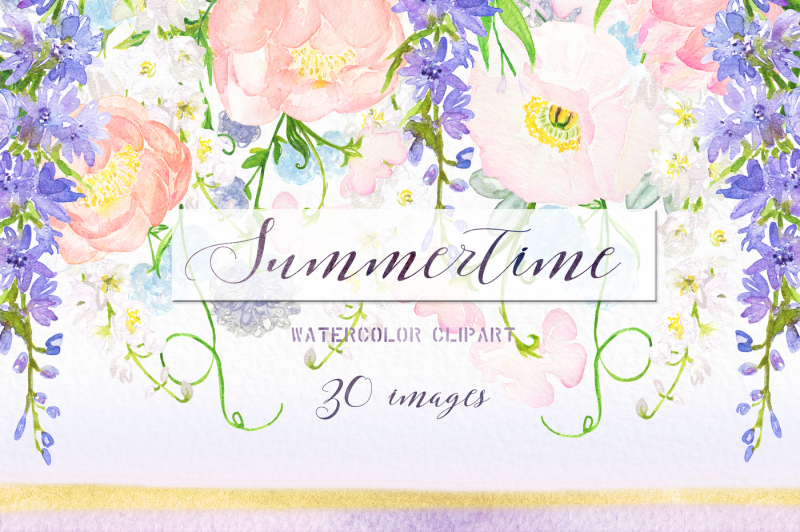 summertime-demphinium-watercolor-flowers