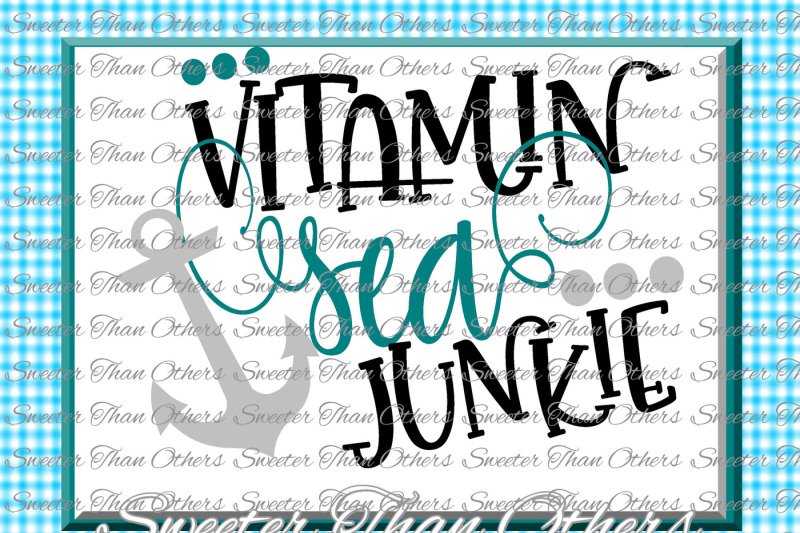 Download Vitamin Sea Junkie SVG, Beach Svg, Summer Beach pattern ...