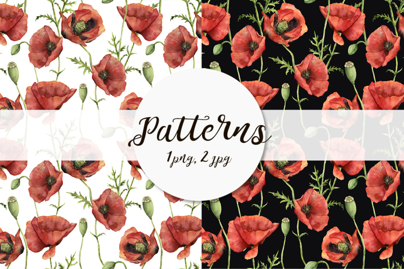 poppies-flowers-in-red-watercolor