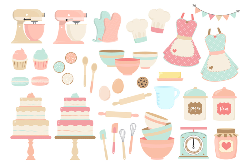 pink-and-blue-baking-clipart