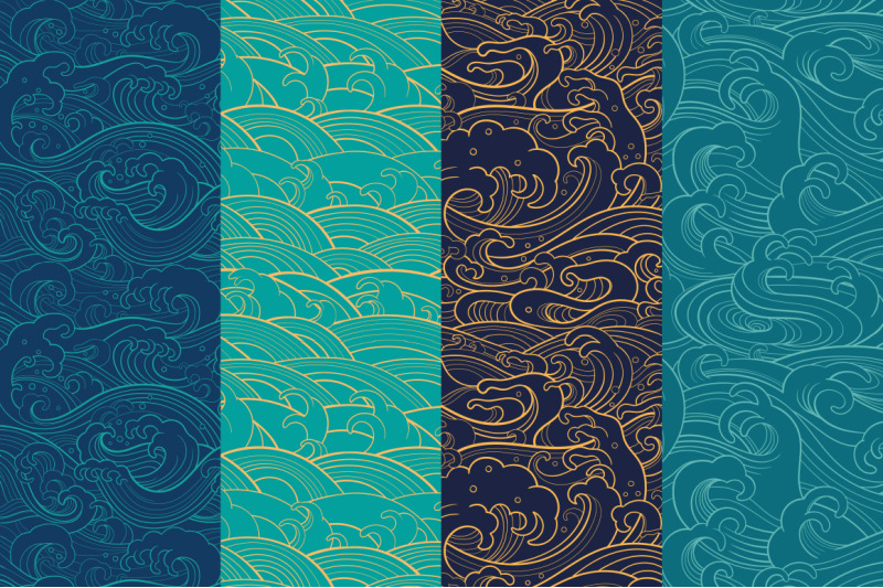marine-vector-patterns-water-waves