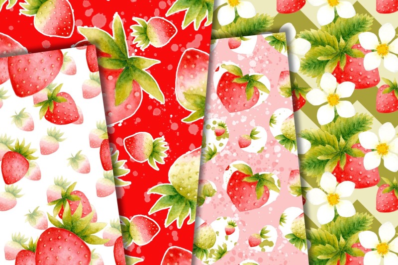 strawberry-digital-paper-pack