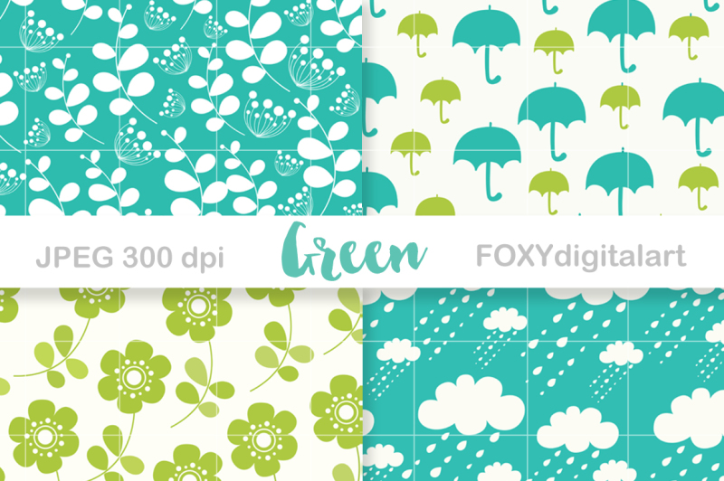 digital-paper-pack-scrapbook-green-lime