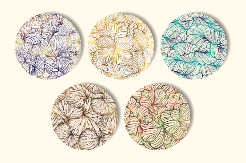 floral-seamless-patterns-set