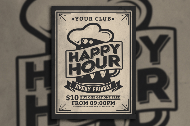 happy-hour-vintage-flyer