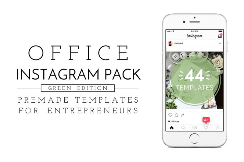 office-instagram-pack-green-edition