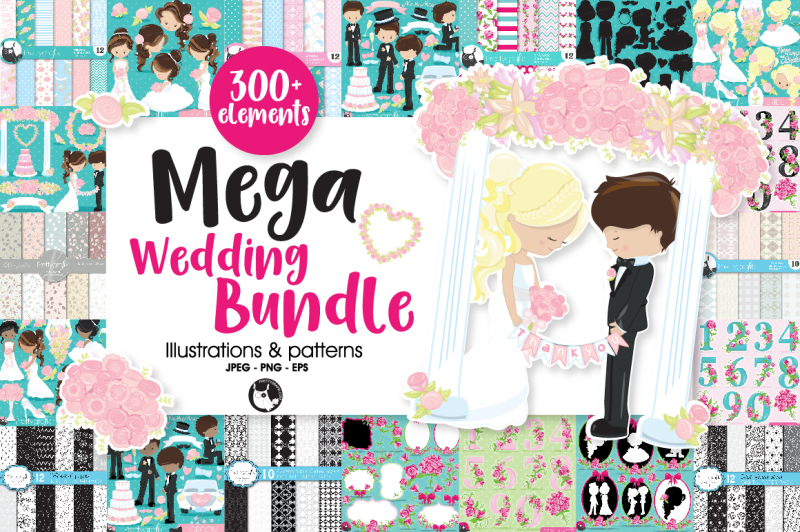 mega-wedding-bundle-over-300-elements