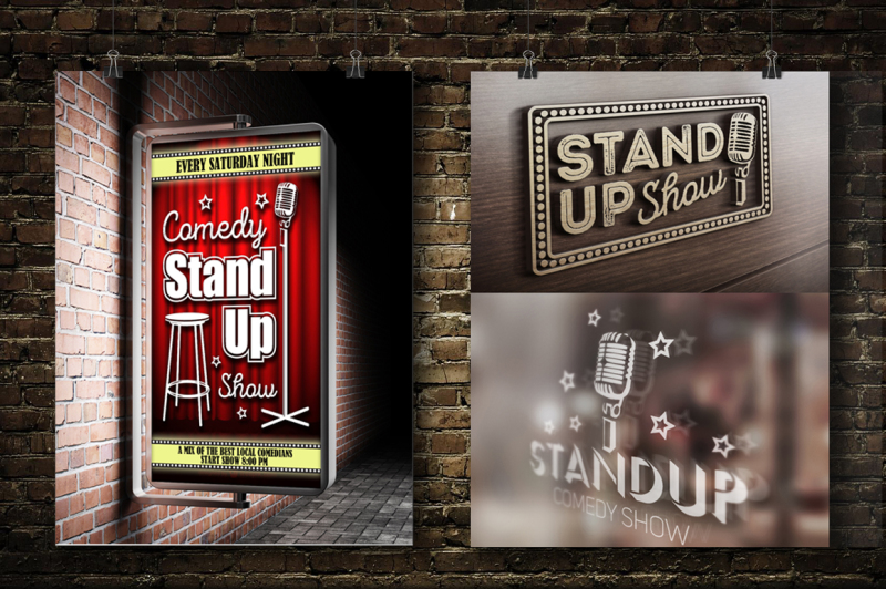 stand-up-comedy-show-logos-bundle-open-mic-night-event