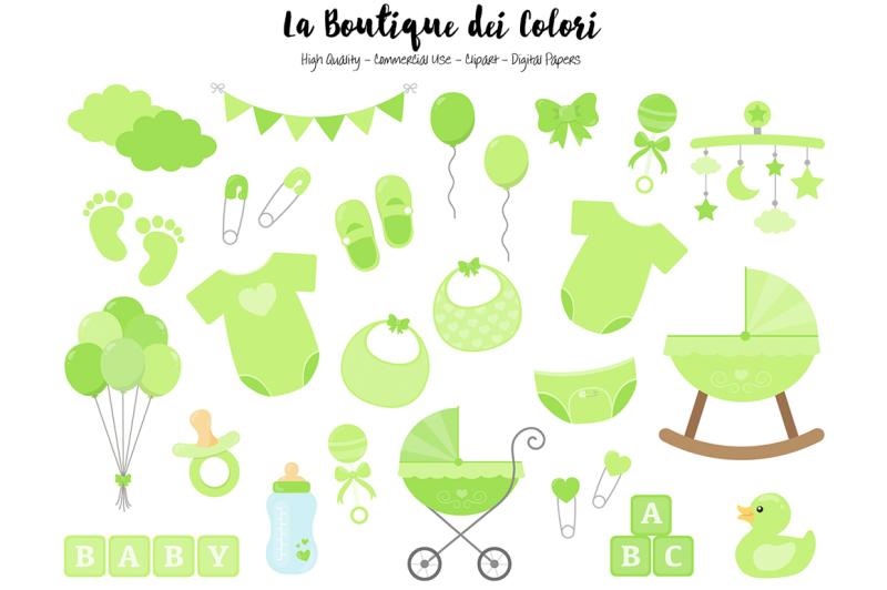 green-new-born-baby-clipart