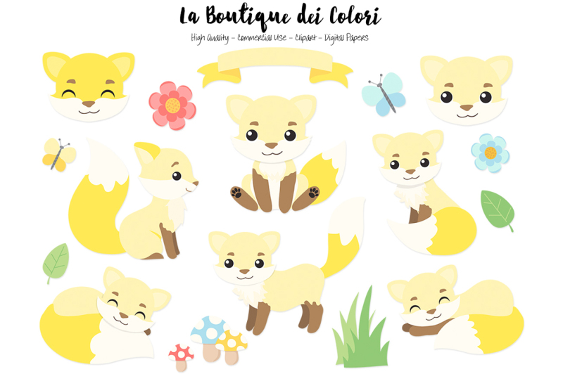 cute-yellow-fox-clipart