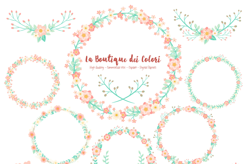 pink-and-mint-floral-wreath-clipart