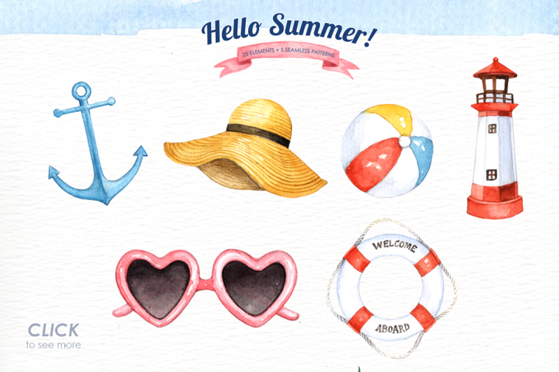 hello-summer-watercolor-clipart