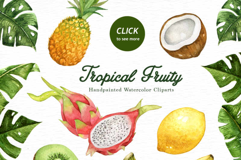 tropical-fruity-watercolor-clipart