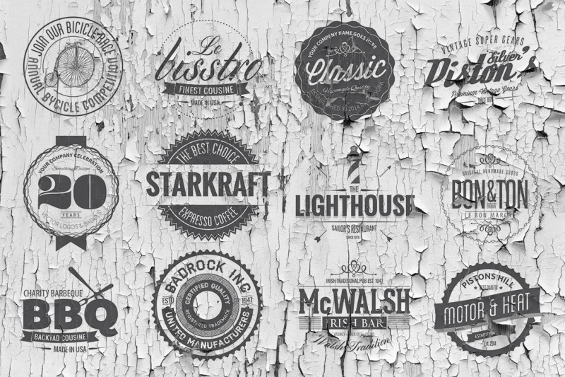50 Vintage Logos Templates By DesignSomething | TheHungryJPEG