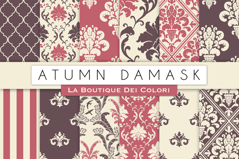 autumn-damask-digital-paper