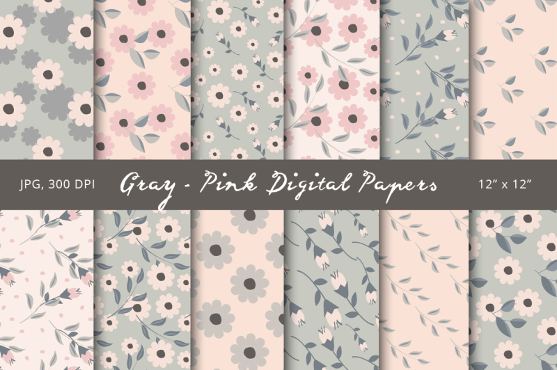 gray-pink-digital-papers