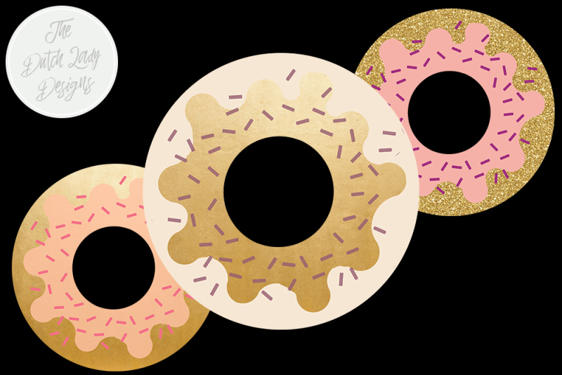 sparkly-donut-clipart-set