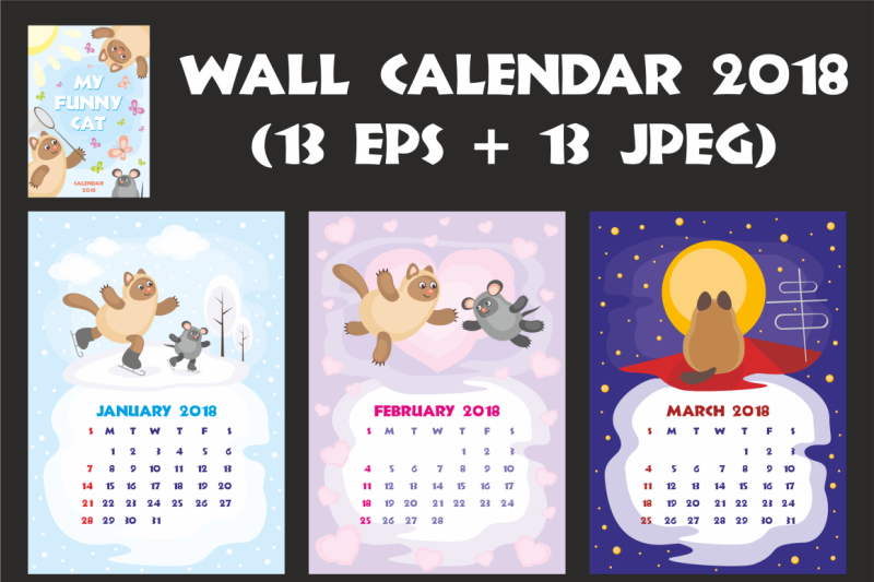 my-funny-cat-wall-calendar-2018