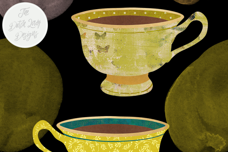 vintage-style-teacup-clipart-set