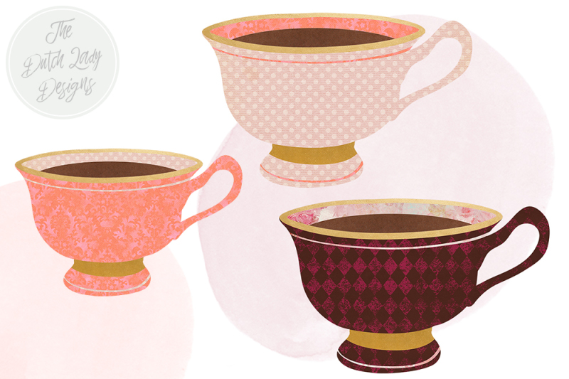 vintage-style-teacup-clipart-set