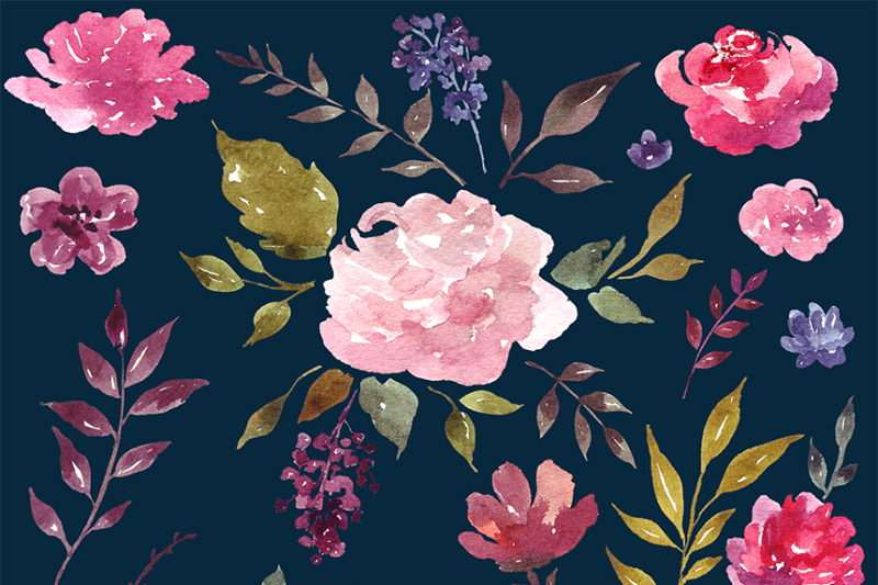 230-watercolor-floral-elements